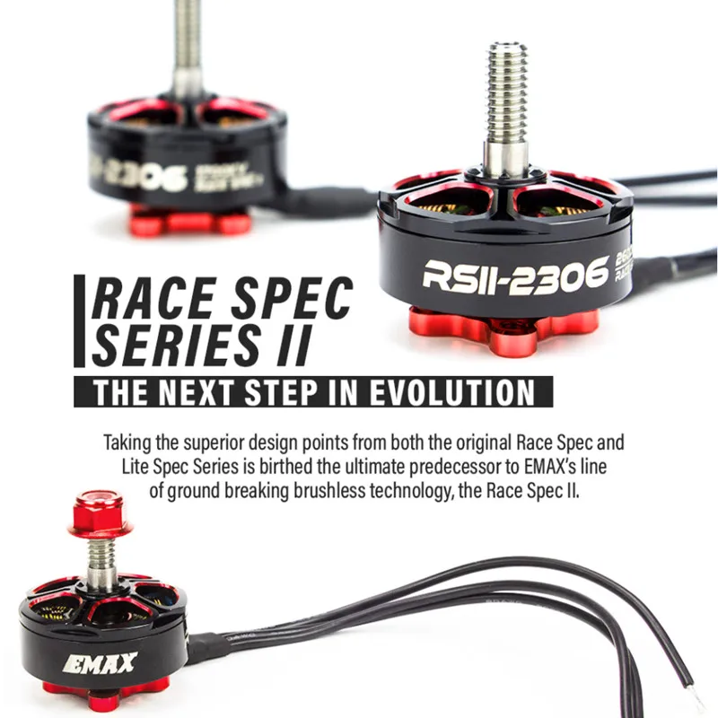 Emax RSII 2306 Race spec безщеточный (4-6 S) 1600 1700 1900 2400 2600kv бесщеточный двигатель с вращением