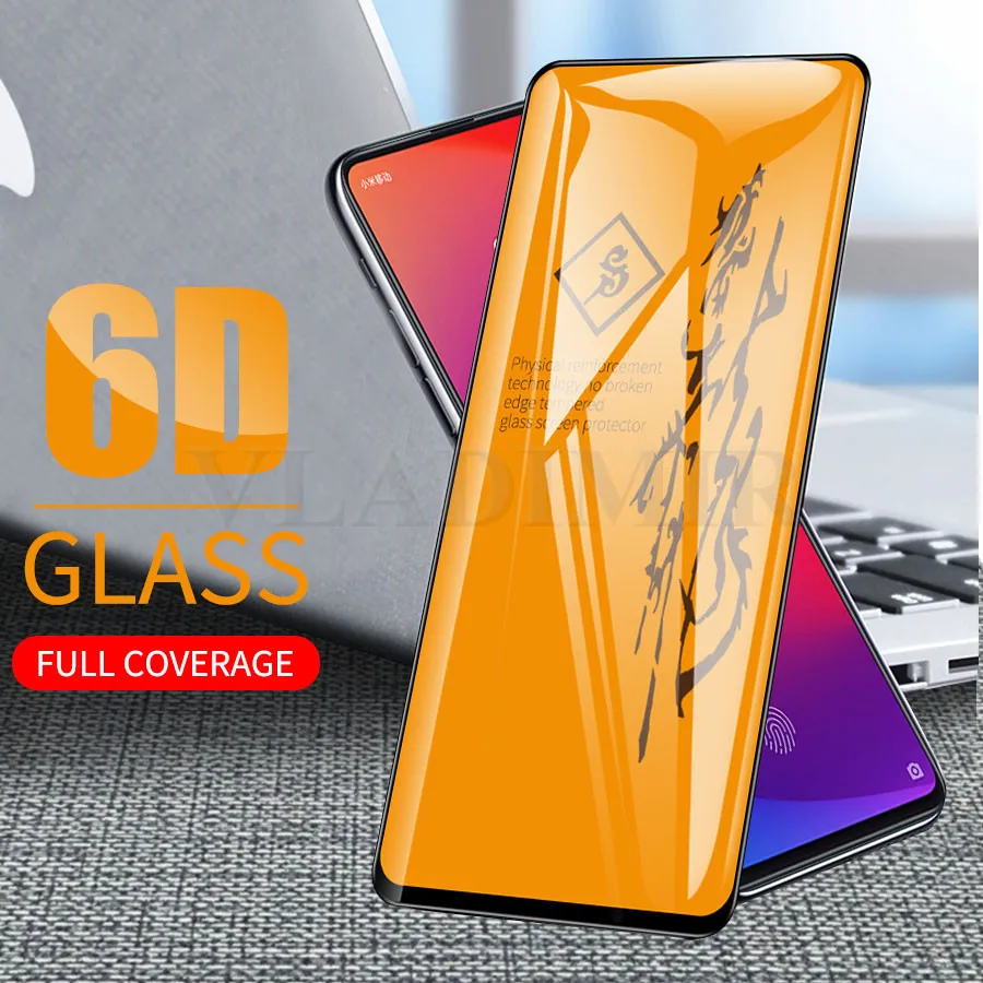 6D Full Glue Cover Tempered Glass For Xiaomi Mi 9T Redmi K20 Pro Protective Film CC9e CC9 Screen Protector | Мобильные телефоны и