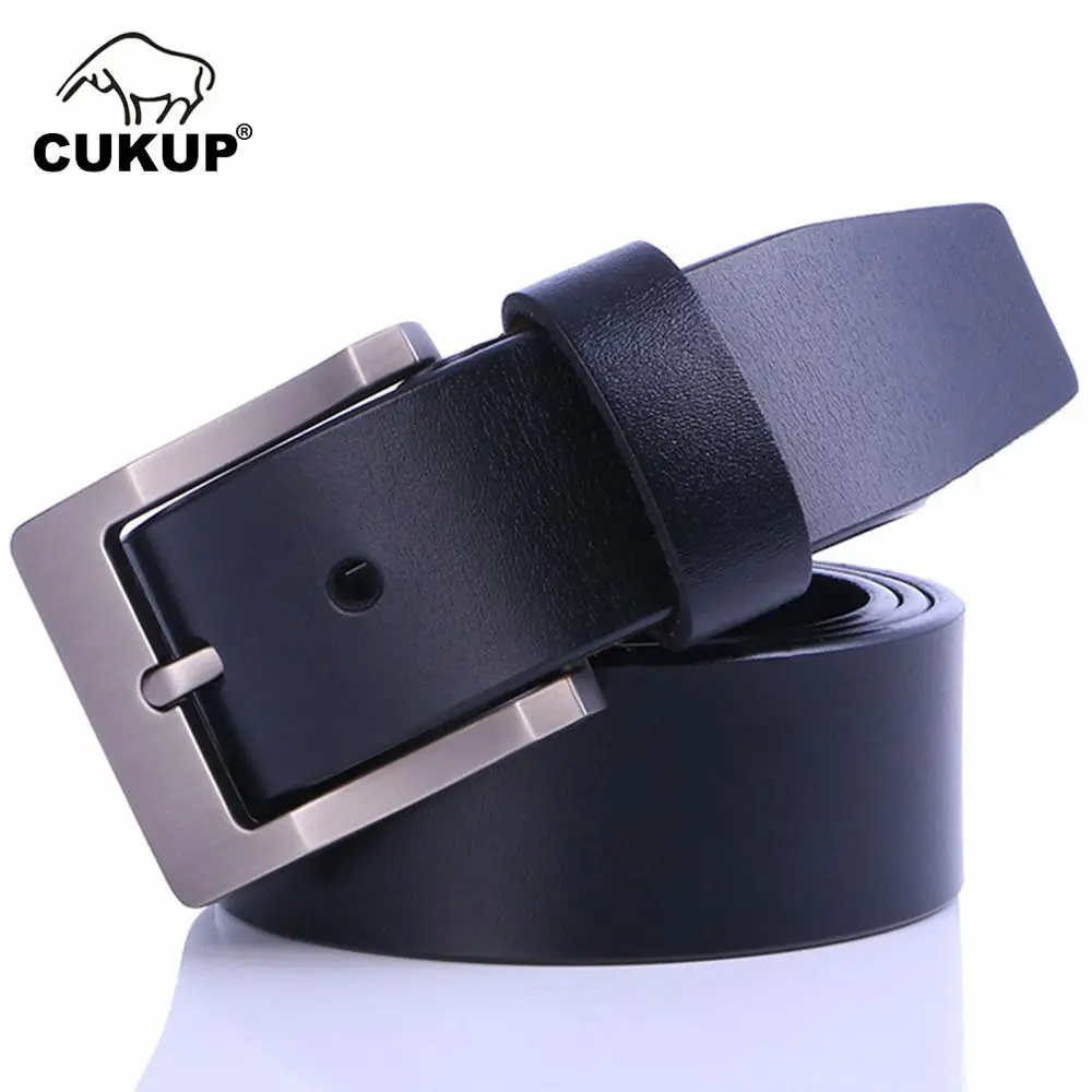 

CUKUP Brand Design New Arrival Quality Genuine Leather Belts Fashion Classic Design Pin Buckle Metal Belt for Men 2022 NCK120