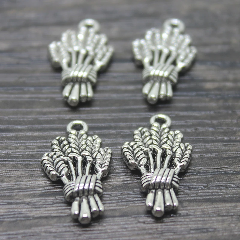 15 шт. 21x13 мм подвеска в виде пшеницы|antique silver pendant|silver pendantpendant charms |