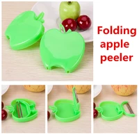 1pc folding apple peeler multifunction peeling knife fruit planer red and green kitchen gadget