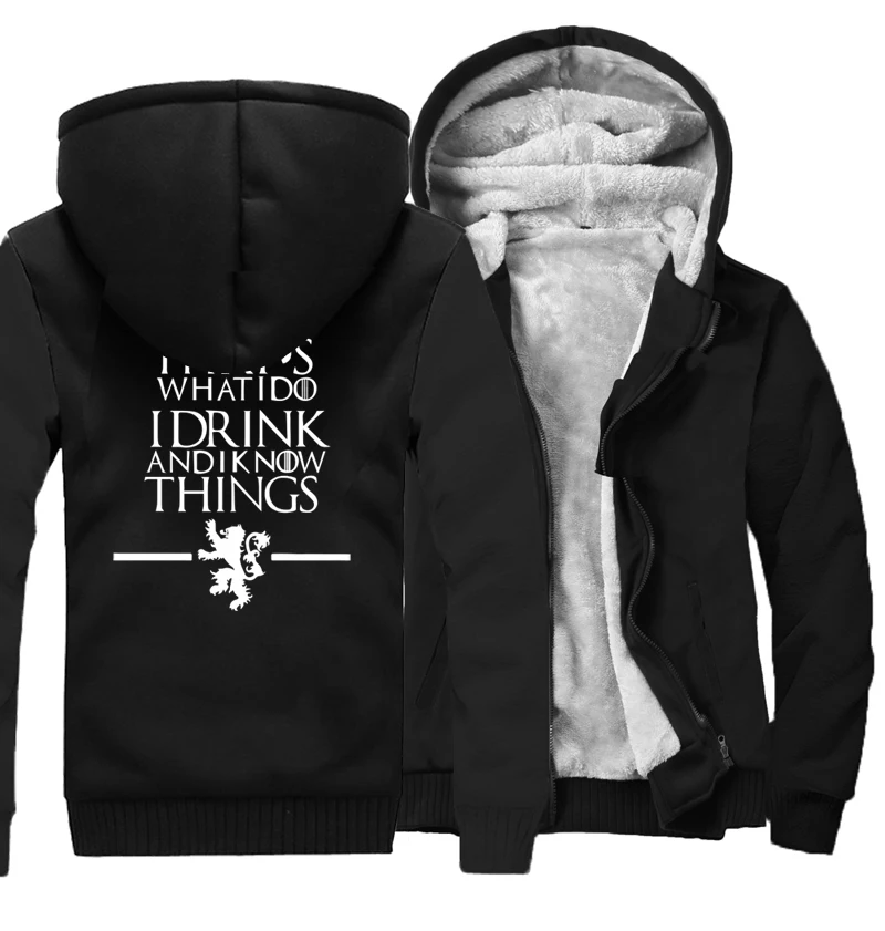 Мужские толстовки модные повседневные уличные толстые толстовки Harajukju Valar Morghulis худи для мужчин игра Толстовка "престолы" - Цвет: black