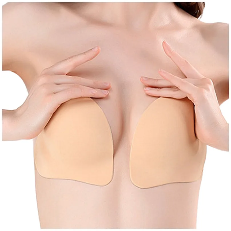 New Women Breast Lift Tape Wireless Reusable Invisible Push Up Bra Strapless Stick On Without Straps Wire Silicone J30 | Женская одежда