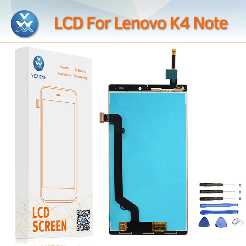 AAA Класс ЖК дисплей Экран для lenovo k4 Note A7010 Дисплей Сенсорный экран планшета Стекло
