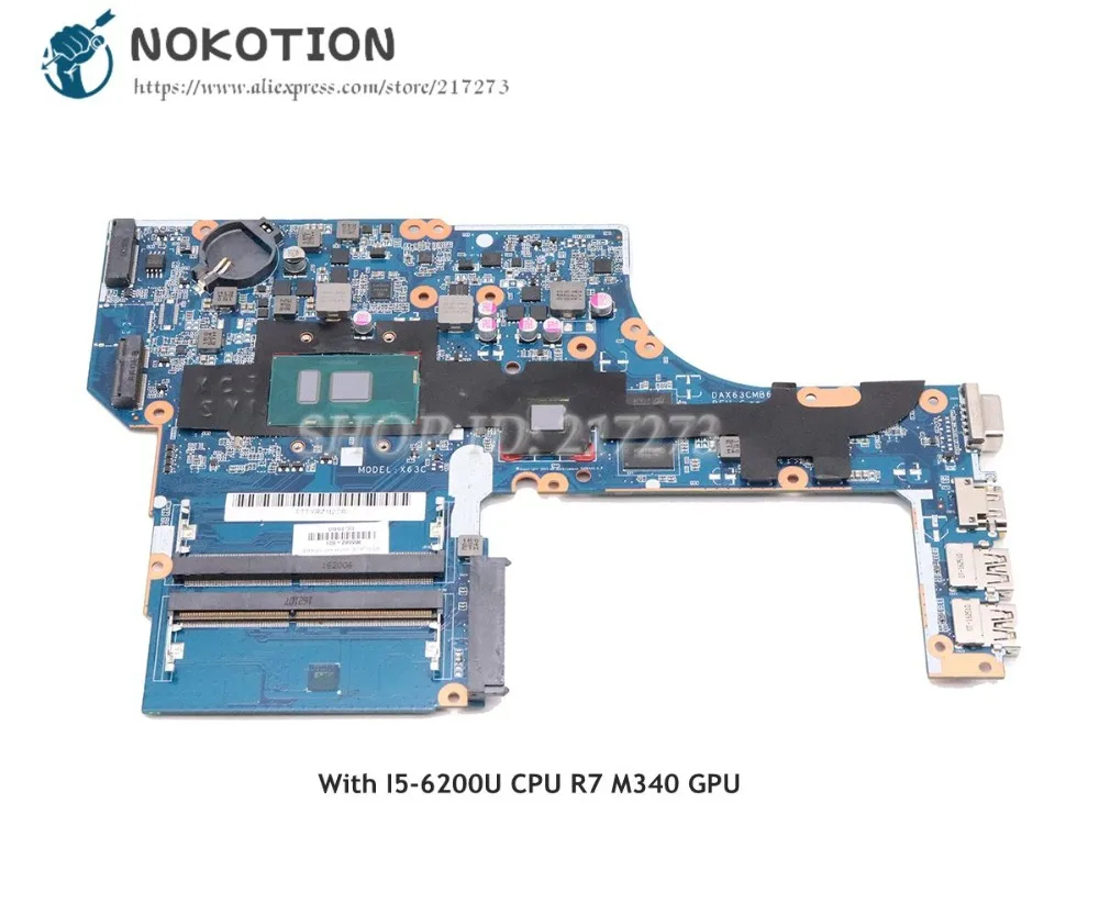 NOKOTION для HP ProbBook 450 G3 материнская плата ноутбука R7 M340 GPU SR2EY I5 6200U CPU DDR4 855562 601 001