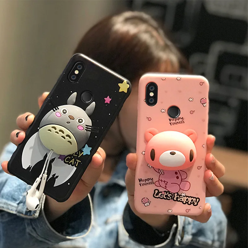 Чехол Xiao mi Red Note5 силиконовый чехол с 3D изображением милого медведя кролика +