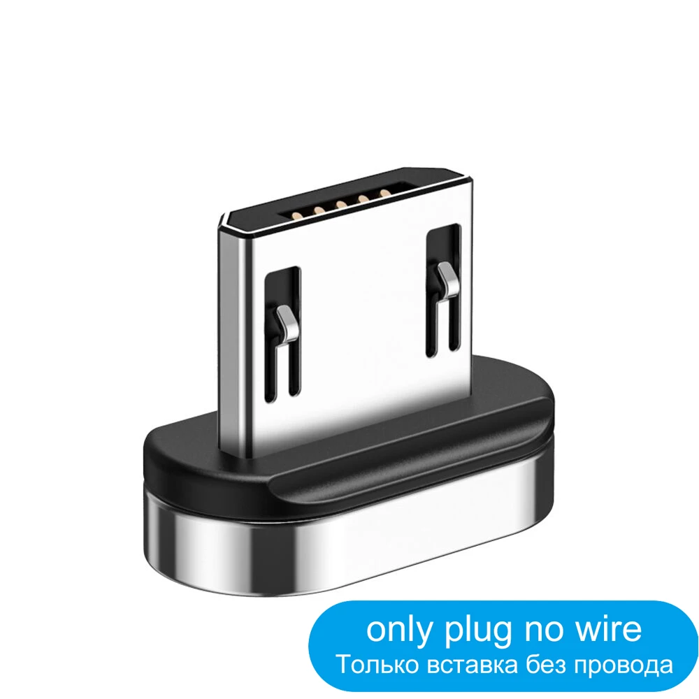 Only Micro Plug Магнитный кабель RAXFLY 3A, зарядное устройство для samsung S8 S9, Магнитный зарядный провод для huawei mate 20 Pro, магнитный Micro usb type-C кабель - Цвет: Only Micro Plug