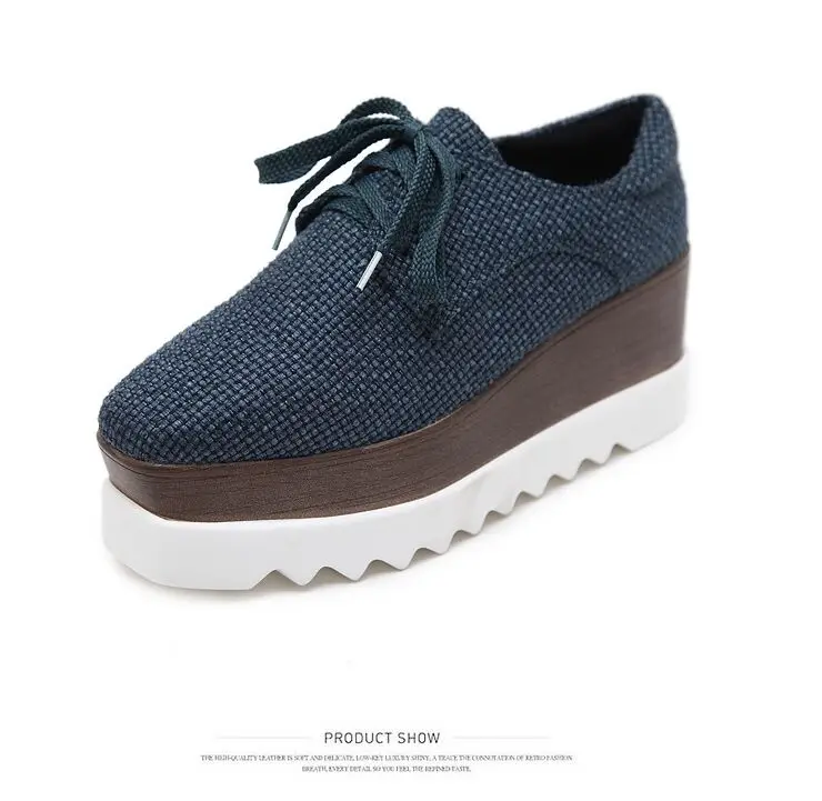 Женские парусиновые туфли на платформе плоской подошве весна осень|flat shoes|shoes woman