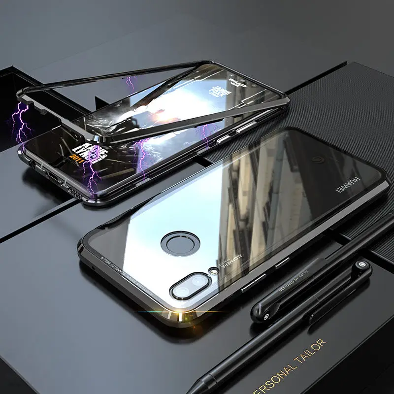 Роскошный Магнитный чехол для huawei Navo 3i 3 i P20 Pro Чехол телефона бампер стекло задняя