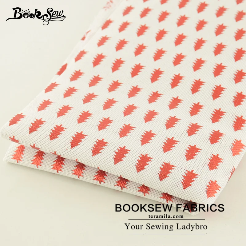 Booksew Лен Ткань Новогодние ёлки Дизайн 50x150 см метр ткани DIY для мешок скатерть