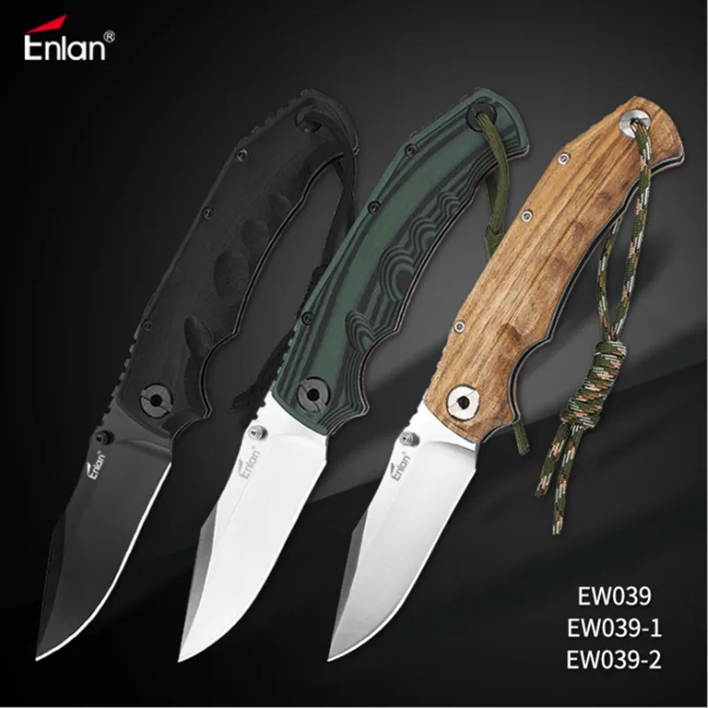 12 шт./лот Enlan EW039 8cr13 складной нож с деревянной ручкой инструмент для выживания