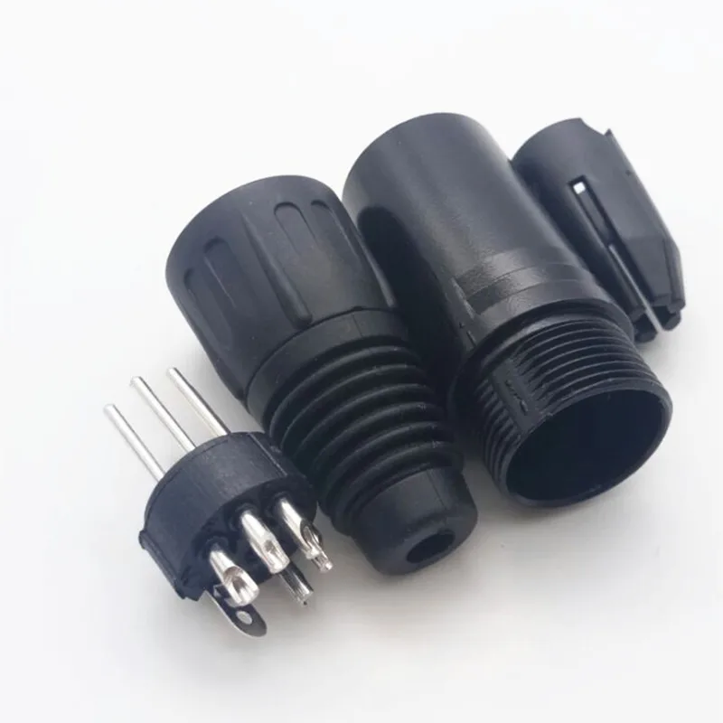 XLR 5 контактный Штекерный гнездовой разъем черный для аудио микрофона xlr