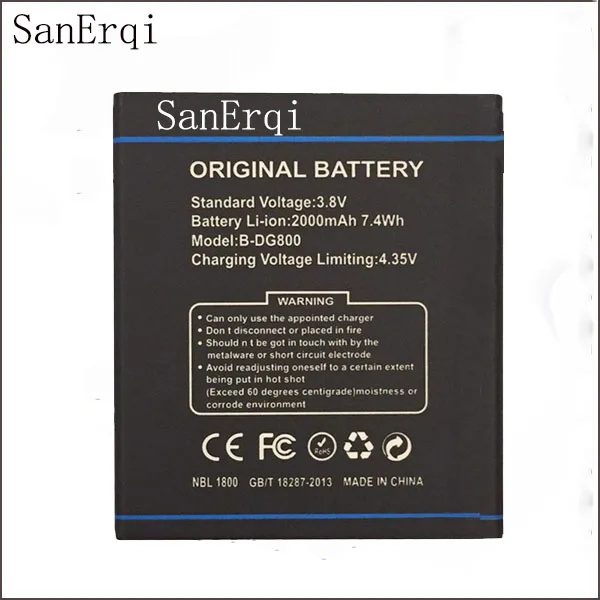 Смартфон SanErqi Для Doogee DG800 аккумулятор 2000 мАч для VALENCIA B DG 800|Аккумуляторы мобильных