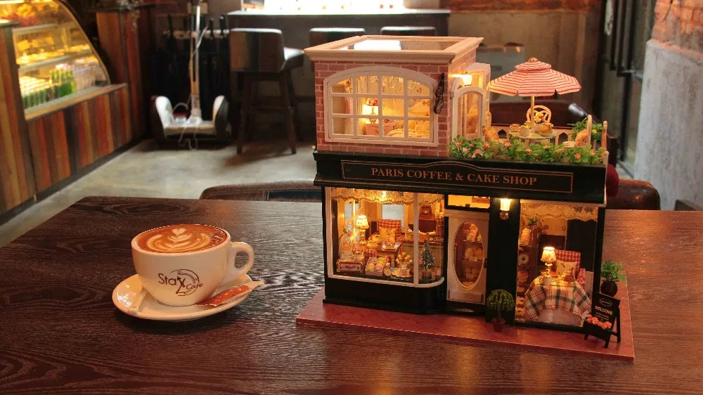 Мебель Diy Кукольный дом Wodden Miniatura кукольные домики набор мебели Diy головоломка сборка ручной работы кукольный домик игрушка для детей подарок