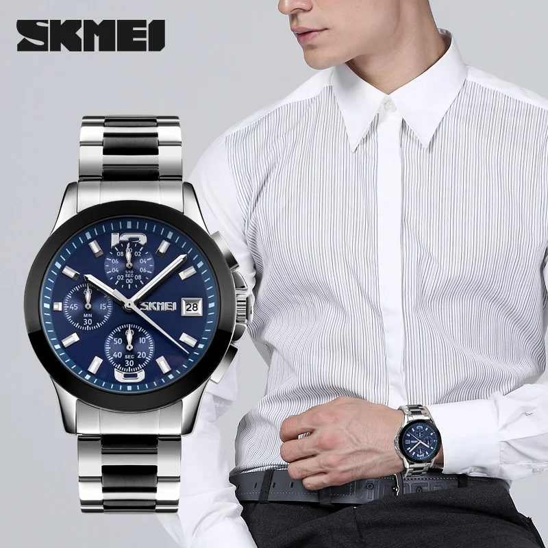 Мужские часы с хронографом спортивные кварцевые 2019|skmei brand|skmei skmeiskmei relogio masculino |