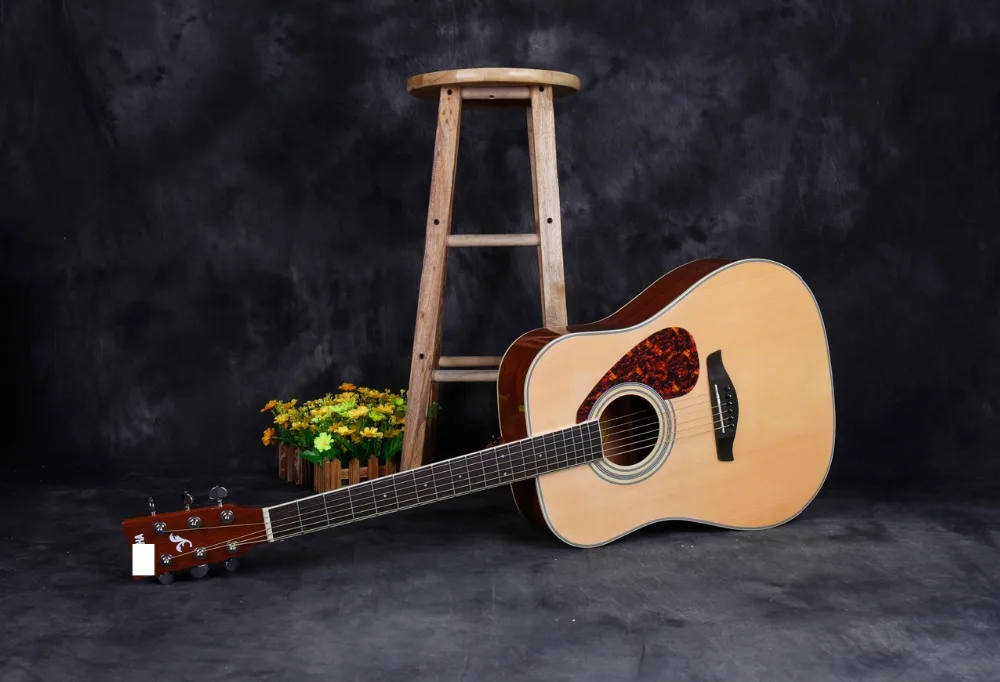 Fg600 йамах акустической Гитары ель Топ задней и боковых красного дерева|acoustic