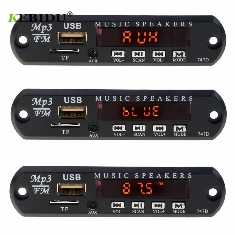 Автомобильный USB Bluetooth аудио модуль KEBIDU 5 в 12 В беспроводной 4 1 MP3 WMA декодер плата