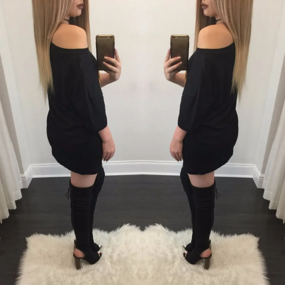 Высокая мода розовое череп футболка модные рваные Топы Женская рубашка платье