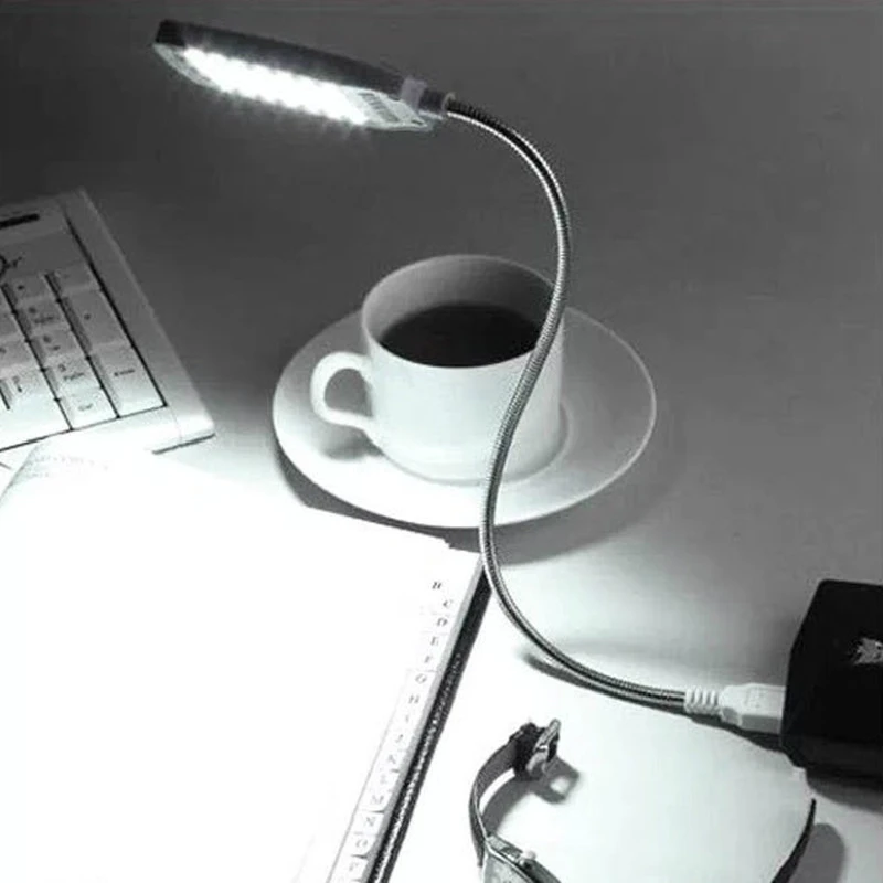 USB светильник компьютерная лампа гибкая яркая мини 28 LED для ноутбука компьютера