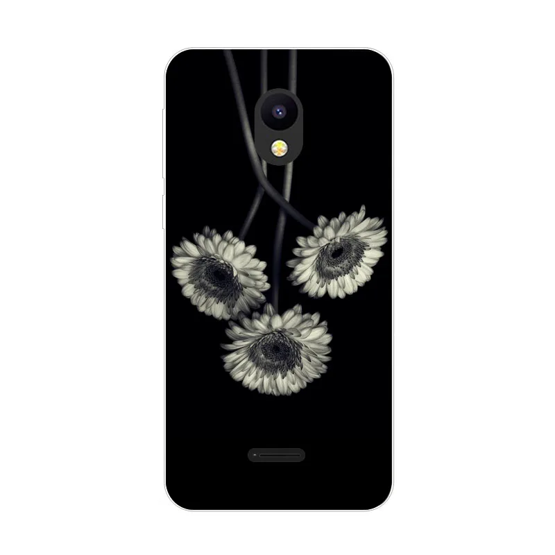Чехол для Meizu C9 Pro силиконовый белый мягкий чехол из ТПУ с цветочным рисунком