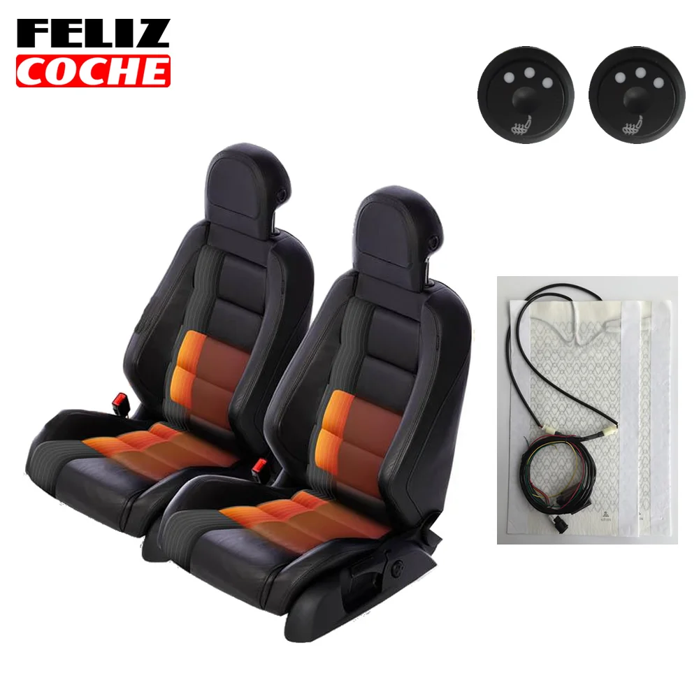 2 компл. = 4 шт. подогреваемый Подогрев сидений Pad + Круглый Здравствуйте/СЧ/НЧ