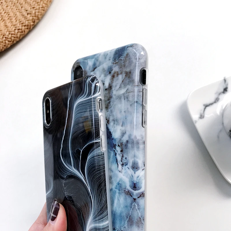 AXBETY для iPhone XS Max/XR 7 Plus 8 6s 6 Мода красочные Мрамор Мягкий силиконовый чехол телефона