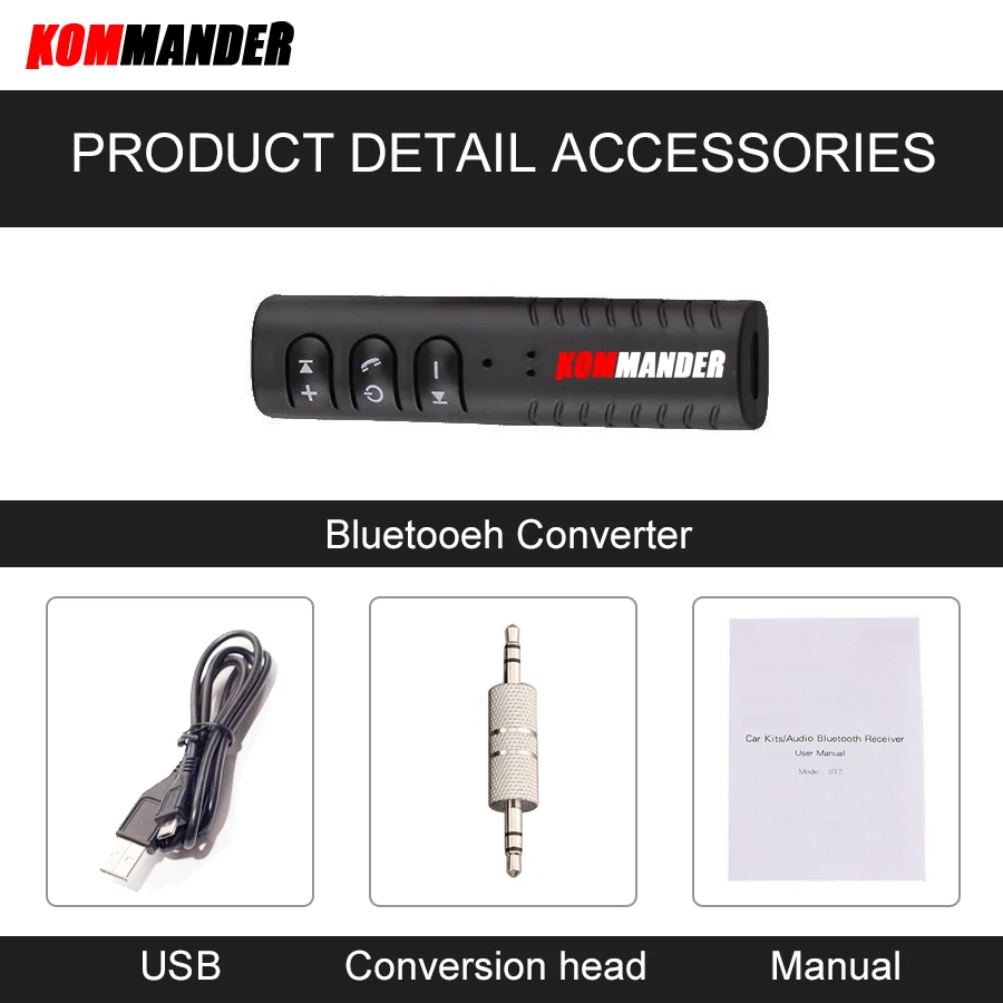 KOMMANDER универсальный разъем Bluetooth гарнитура для автомобиля громкой музыки