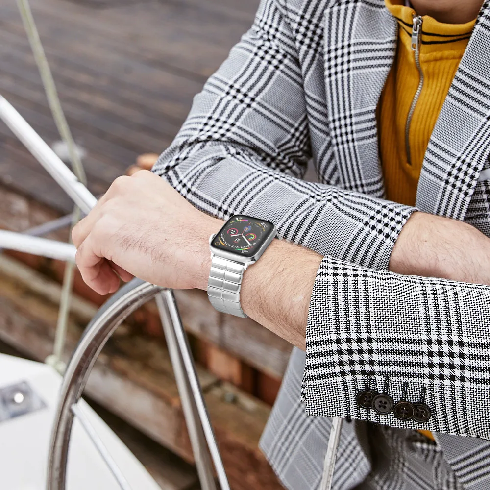 Ремешок для Apple Watchband 38/40 мм/42 44 мм Нержавеющая сталь металл 1 Браслет Smartwatch Band для Apple Watch Serise 1, 2, 3, 4, 5 лет