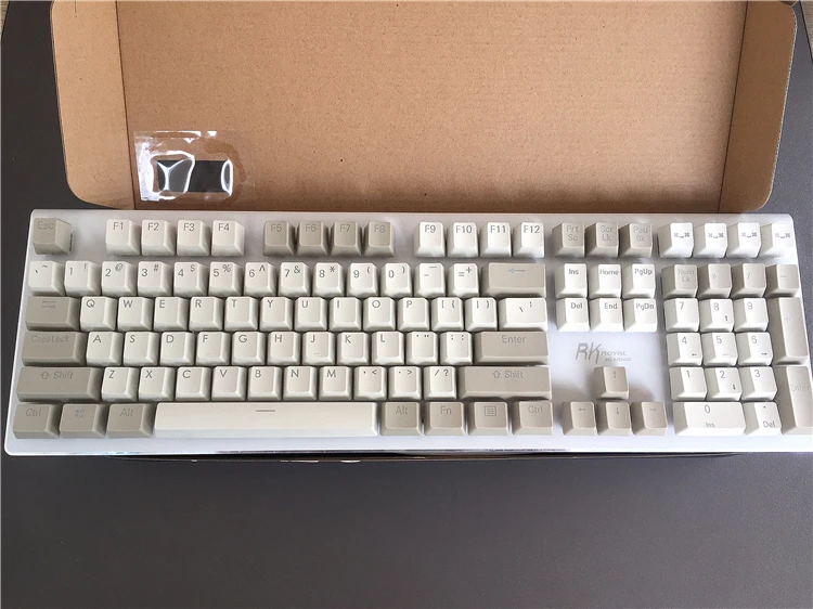 MP PBT 108 клавиши прозрачная подсветка ретро белый и серый OEM высокие Cherry MX