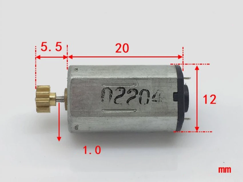 Сильный магнит N30 двигатель постоянного тока с 8T 20*12*10 мм DC3 6V мотор высокая