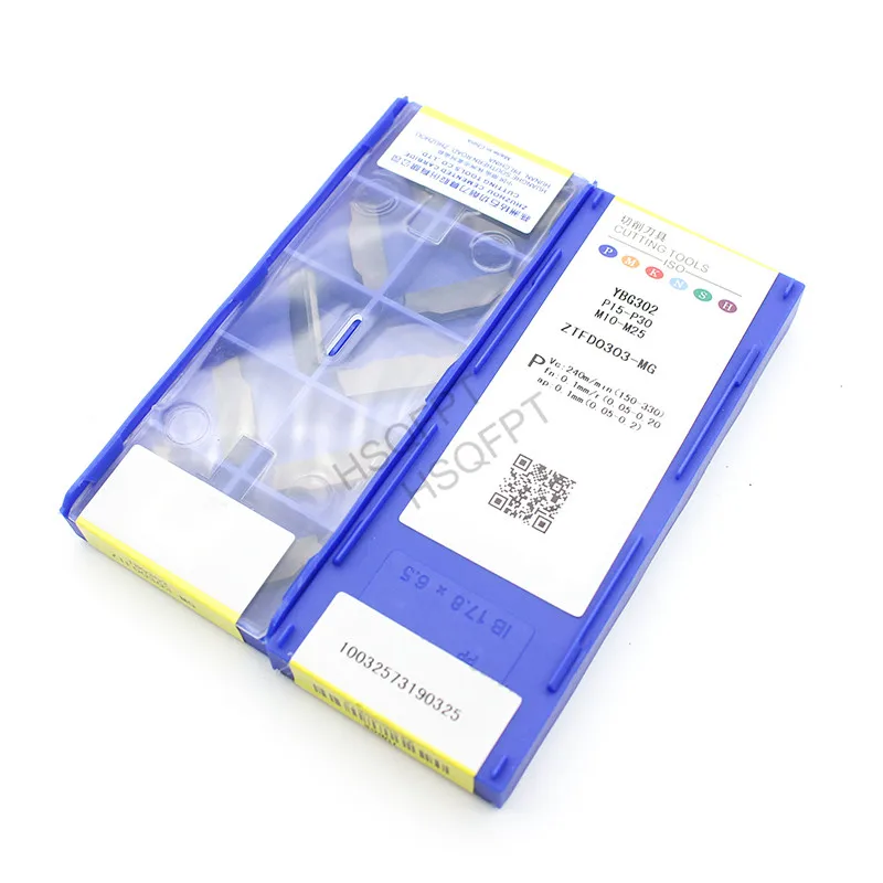 10 шт. ZTFD0303-MG YBG302 режущие карбидные вставки токарные токарный инструмент с ЧПУ