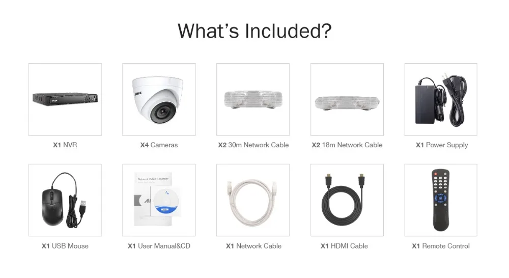 ANNKE 8CH HD 5MP POE сетевой видеорегистратор безопасности Системы 8MP H.265+ NVR с 4X5 Мп возможностью погружения на глубину до 30 м EXIR Ночное видение всепогодный WI-FI IP Камера