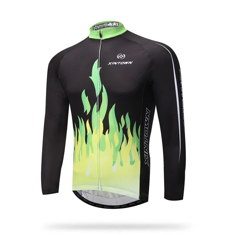 

Xintown 2018 Men's Cycling Jersey Jacket Autumn Long Sleeve Bicycle Cycling Clothing Sports Bike Jersey Clothes Ropa Ciclismo
