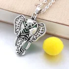 Ожерелье с аромадиффузором в виде слона, подвеска, украшение для духов, эфирное масло, ожерелье для ароматерапии с подушечками 041019