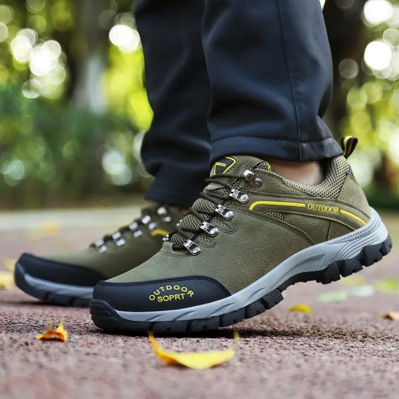 

AKZ Mens Casual Shoes New Autumn Winter High Quality Suede Work shoes Round Toe Male Outdoor Climing shoes Non-slip Breathable