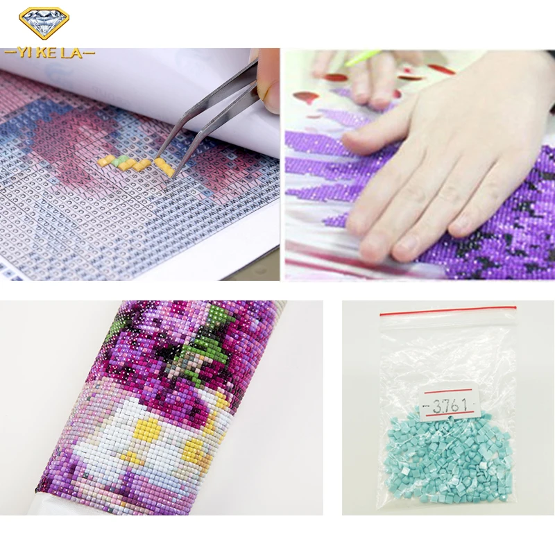 DIY мозаичная Полная площадь Красная роза алмазная живопись цветок Алмазная