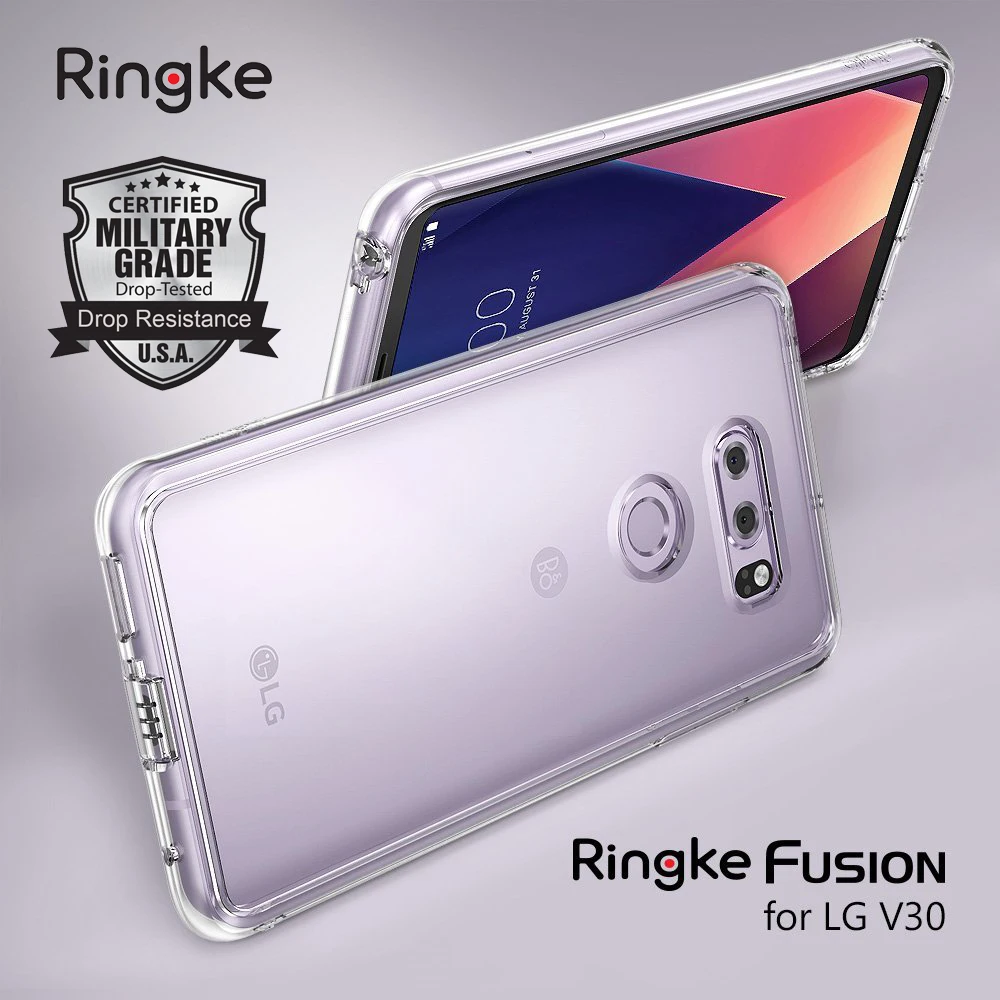 Ringke Fusion LG V30 случае Кристалл назад Панель + PC Рамка военные Класс выдерживает