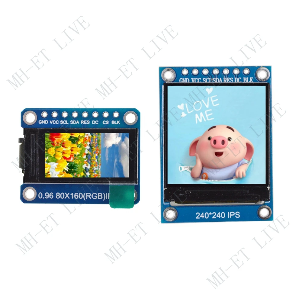 MH ET LIVE IPS 0 96 дюйма 8PIN 1 3 7PIN SPI HD 65K полноцветный TFT ЖК модуль ST7735 ST7789 привод 80*160 240*24 с