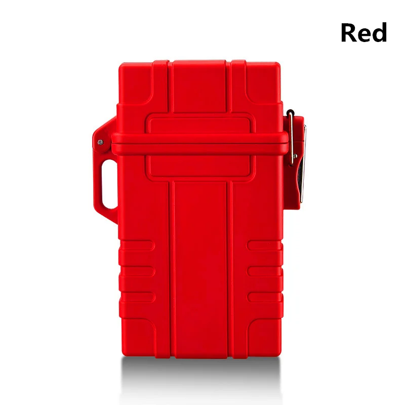 Red Водонепроницаемый футляр для сигарет с электронная USB Зажигалка военный 20 шт держатель для сигарет контейнер Вольфрамовая плазменная дуговая зажигалка - Цвет: Red