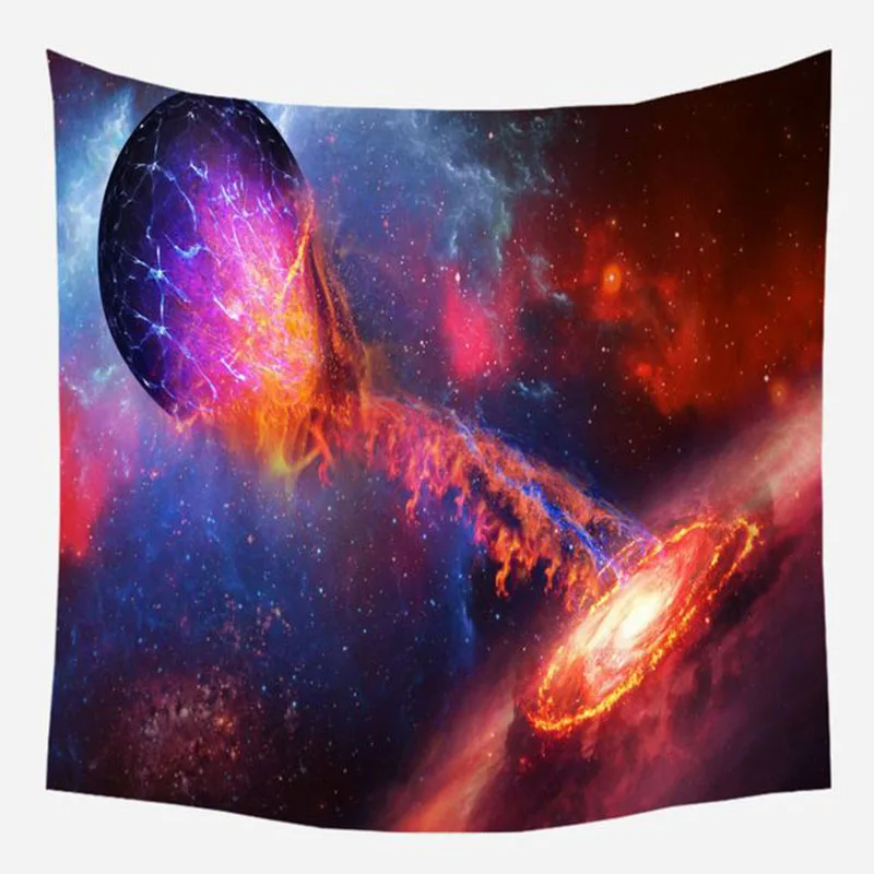 Mling 1 шт. гобелен с черным отверстием, Science Space Universe Future Technology, узор в спальню, в спальню, на пляже, домашний декоративный гобелен