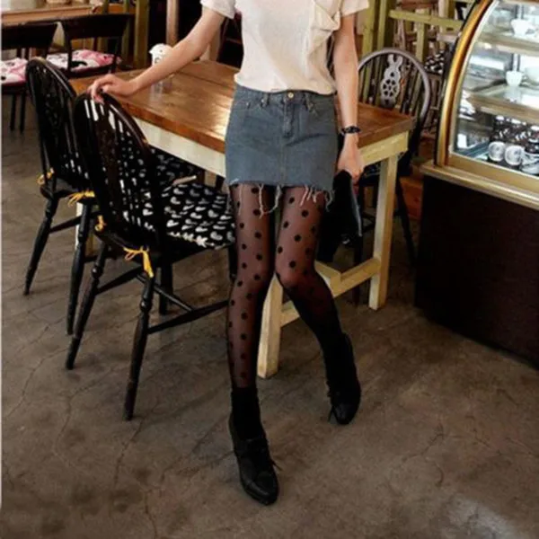 Женские пикантные колготки в горошек Чулочные изделия нижнее белье новинка 2018