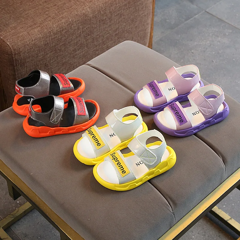 Новинка лета 2019 детская обувь в Корейском стиле Нескользящие Детские сандалии