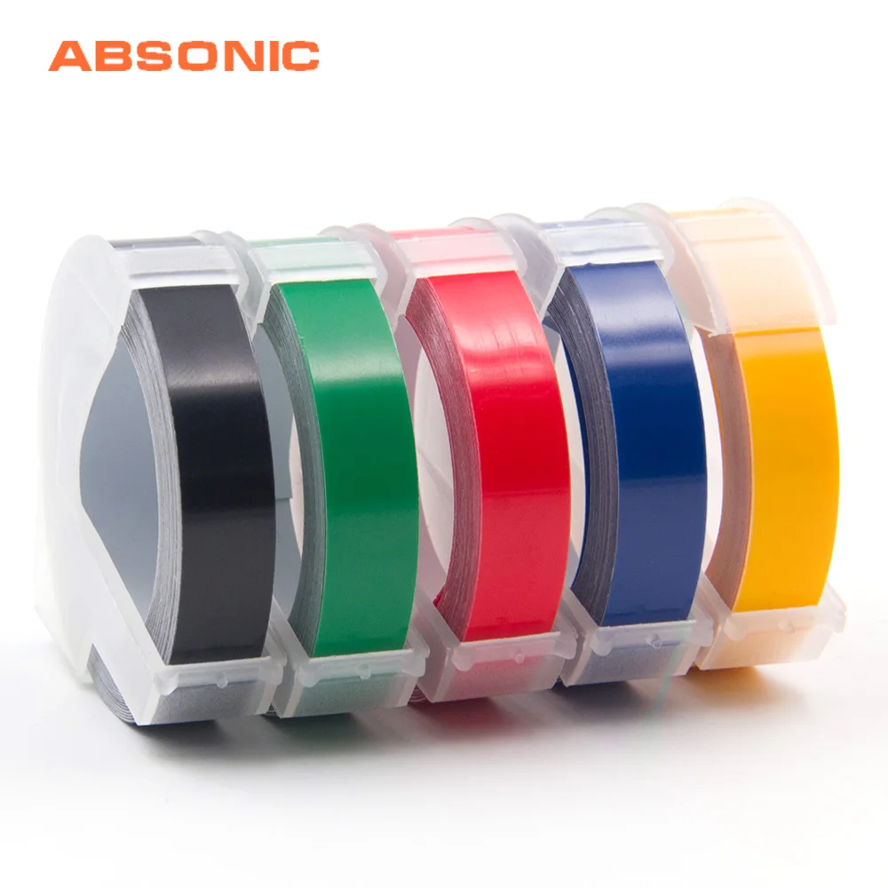 Absoonic 12 мм 3D пластиковая лента для тиснения этикеток совместимый с dymo M1011 1610 1595 1540