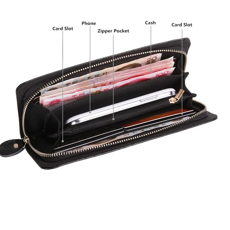 2017 Женский кошелек из натуральной кожи крокодиловой мужские кошельки для