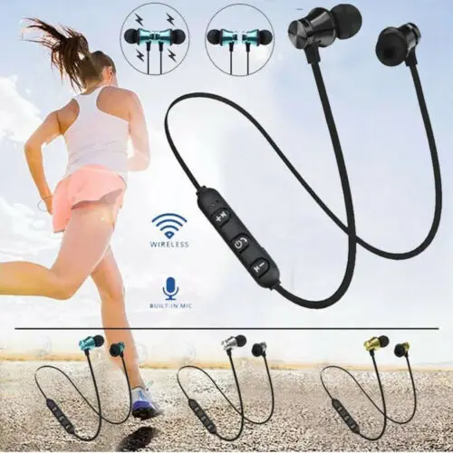 Магнитные Bluetooth 4 2 наушники XT11 Спортивные Беспроводные для бега с шейным ободом