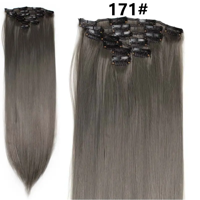 JOY& BEAUTY 22 Цвета доступны 2" 7 шт./компл. 16 зажимы в наращивание волос прямые волосы синтетический шиньоны 140 г накладные волосы