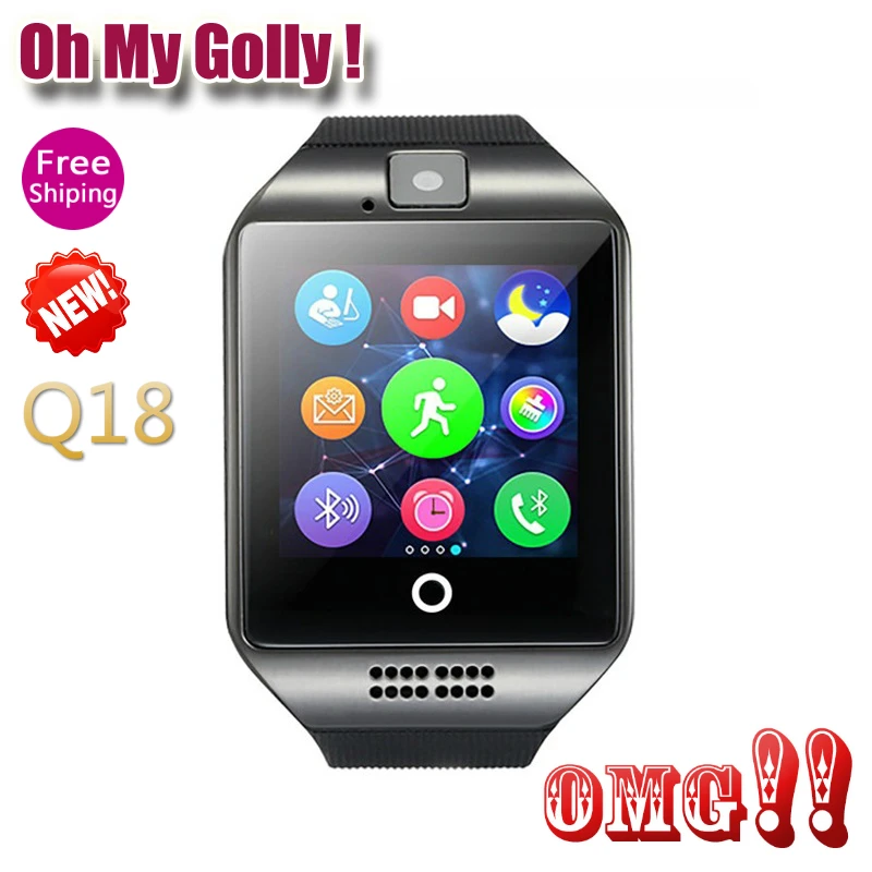 Oh My Golly Store Q18 Bluetooth Смарт часы с большой батареей сенсорный экран поддержка сим-карта TF для Xiaomi Android телефон