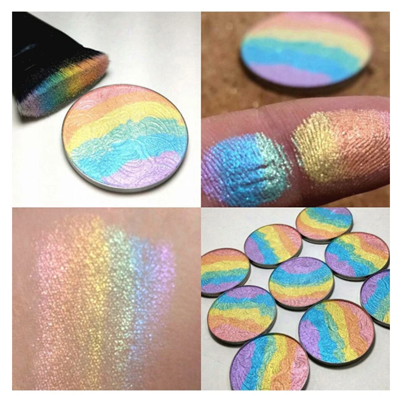 Красочные Радуга маркер для век Палитры блеск мягкие Sleek световой Косметическая