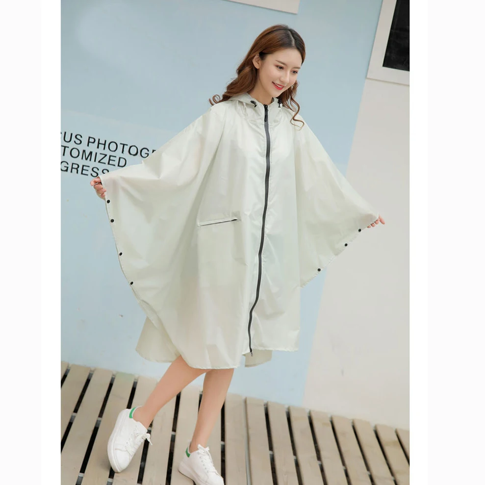 Женское непромокаемое пальто с капюшоном длинный водонепроницаемый плащ пончо