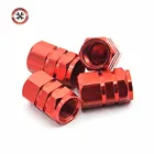 Колпачки на клапаны автомобильных шин, 4 шт.компл., колпачки из алюминиевого сплава красного цвета для стайлинга автомобиля, воздушные колпачки для автомобильных колес, аксессуары для шин